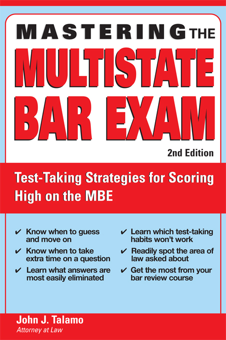 Title details for Mastering the Multistate Bar Exam by John J. Talamo Attorney at Law - Available